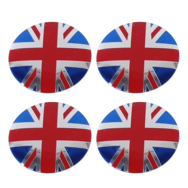 4 PCS England Flag Metal Car Sticker Wheel Hub Caps Centre Cover Decoration, England Flag 2