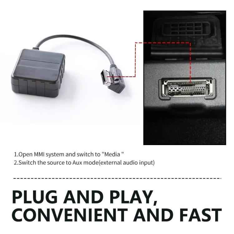 Car Wireless MMI 3G+ Bluetooth AUX Audio Cable Wiring Harness for Audi AMI / Volkswagen MDI