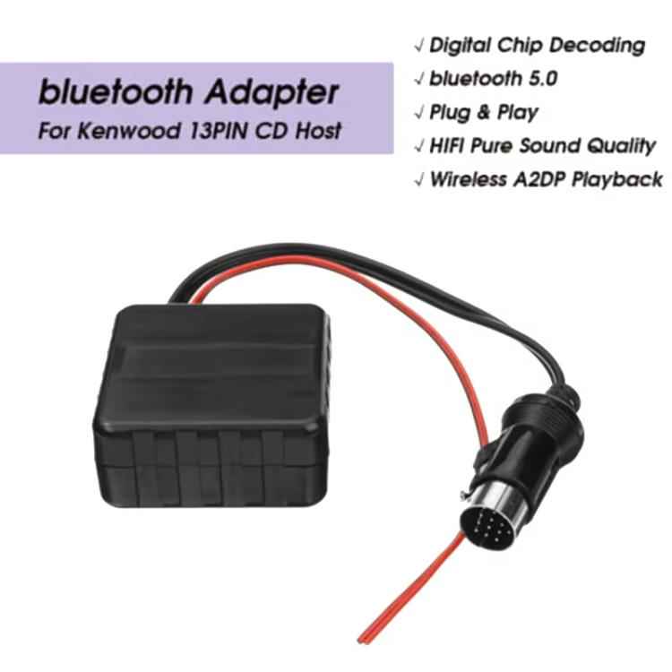 Car Wireless Bluetooth Module AUX Audio Adapter Cable for Kenwood 13-pin CD Host