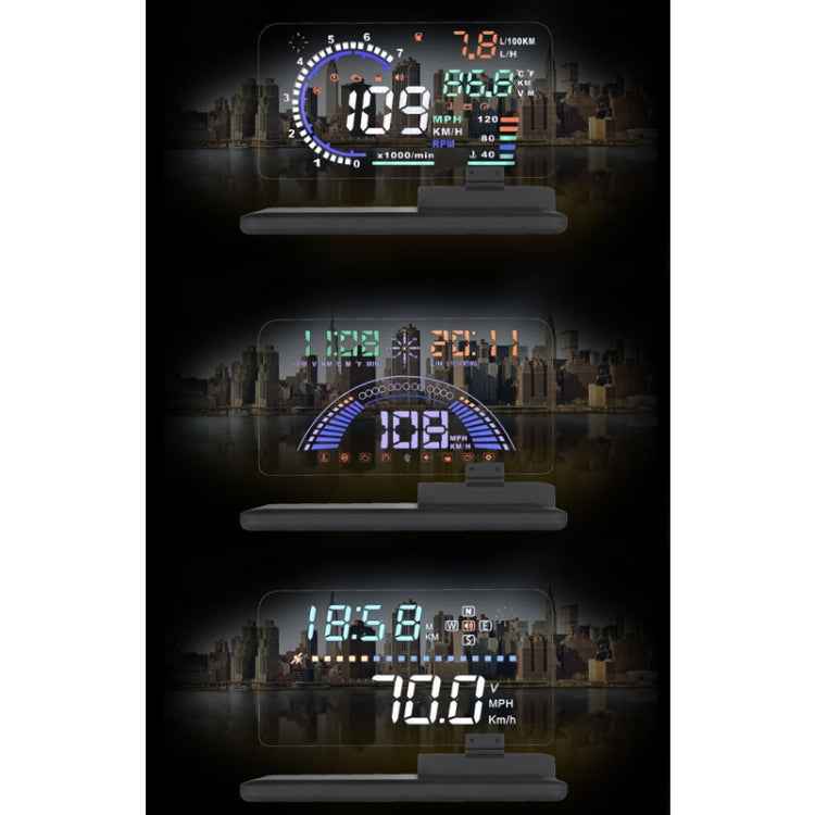 H6 Multi-function Car Smartphone Navigation Head Up Display Holder for 6 Inch Smartphone