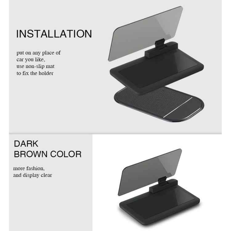 H6 Multi-function Car Smartphone Navigation Head Up Display Holder for 6 Inch Smartphone