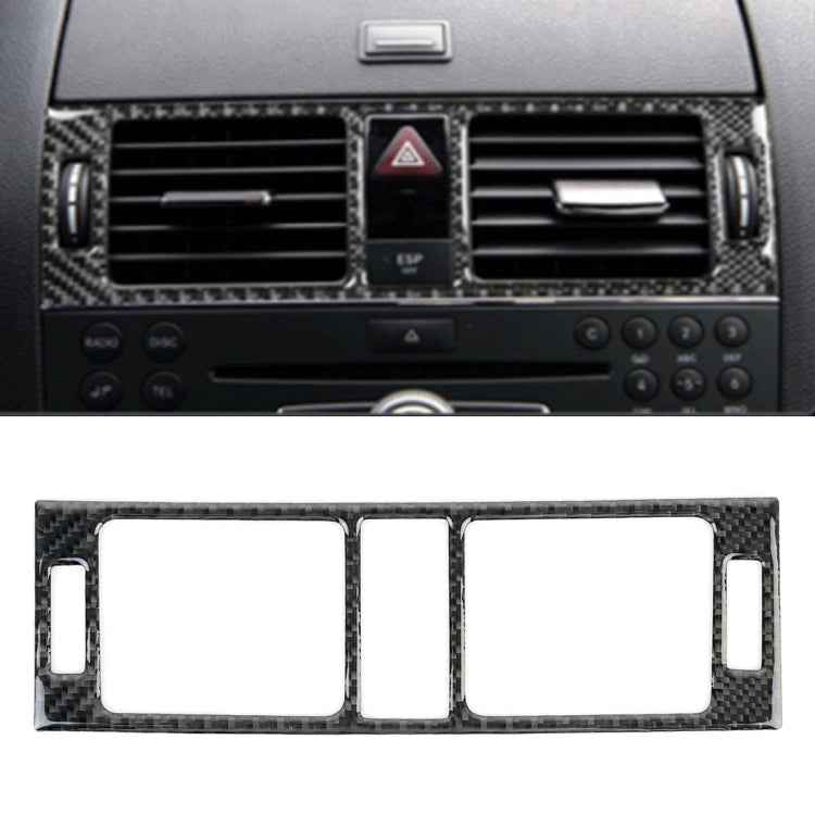 Car Dashboard Air Conditioning Frame Carbon Fiber Decorative Sticker for Mercedes-Benz W204 2007-2013