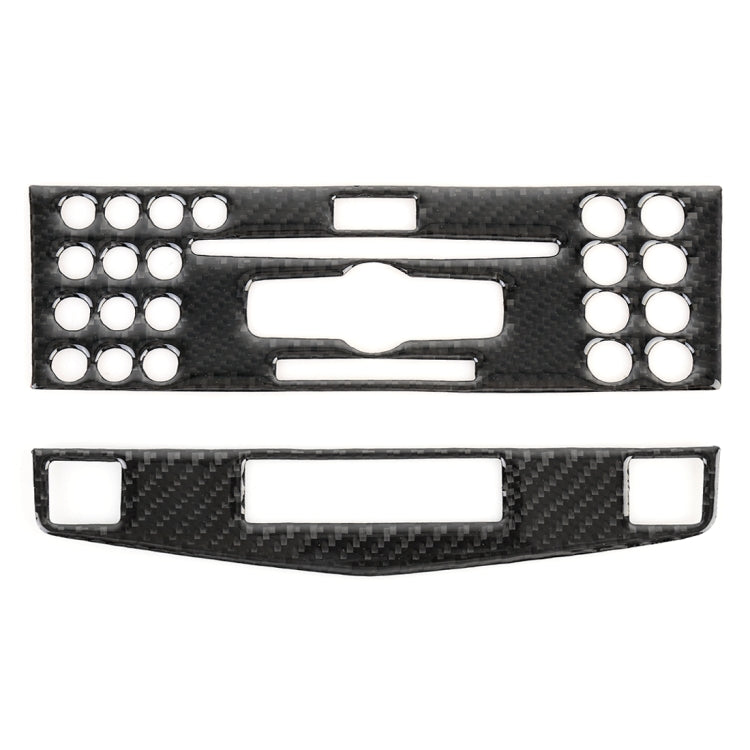 2 PCS Car CD Adjustment Frame Carbon Fiber Decorative Sticker for Mercedes-Benz W204 2007-2010, Right Driving, CD Adjustment Frame (C), Right Driving