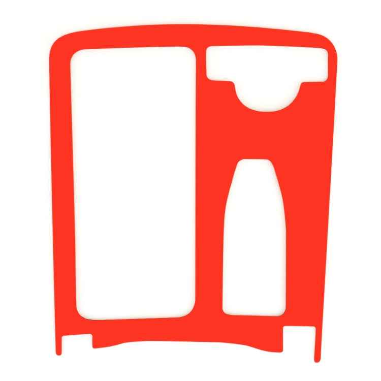 Car Left Drive Water Cup Panel Carbon Fiber Decorative Sticker for Mercedes-Benz W204 2007-2013