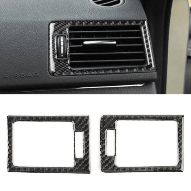 2 PCS Car Dashboard Right and Left Air Outlet Frame Carbon Fiber Decorative Sticker for Mercedes-Benz W204 2007-2013, Dashboard Right and Left Air Outlet Frame