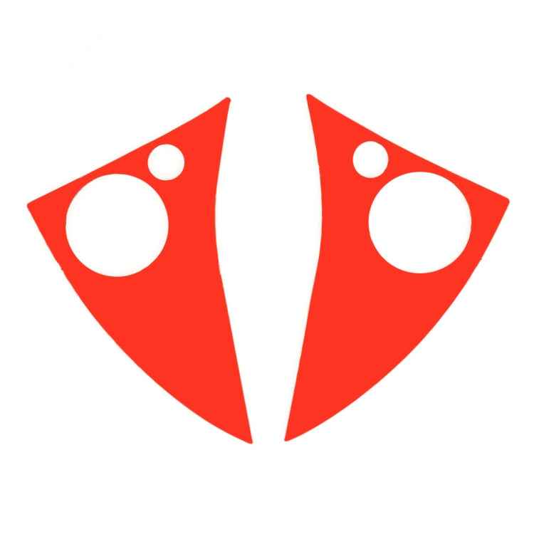 2 PCS Car Steering Wheel Button Carbon Fiber Decorative Sticker for Mercedes-Benz W204 2007-2010