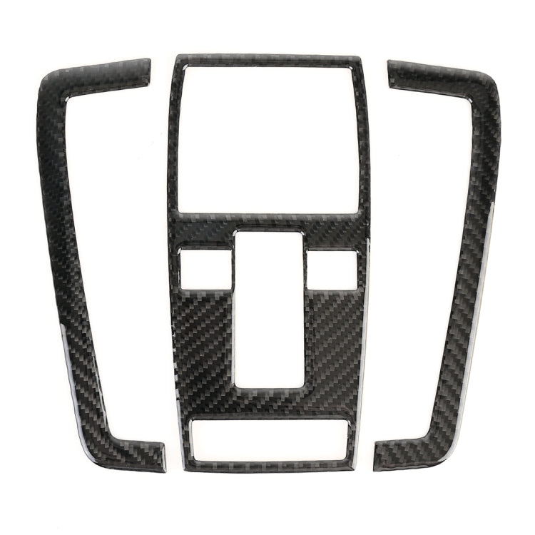 3 pegatinas decorativas de fibra de carbono para el panel de luz de techo delantero de coche, para Mercedes-Benz W204 (2007-2013).