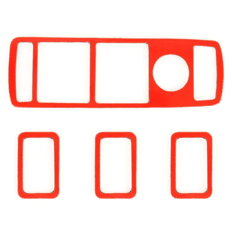 4 PCS Car Window Lift Panel Carbon Fiber Decorative Sticker for Mercedes-Benz W204 2007-2010, Window Lift Panel