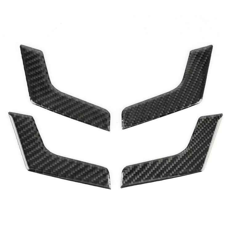 4 PCS Car Door Inner Handle Panel Carbon Fiber Decorative Sticker for Mercedes-Benz W204 2007-2013