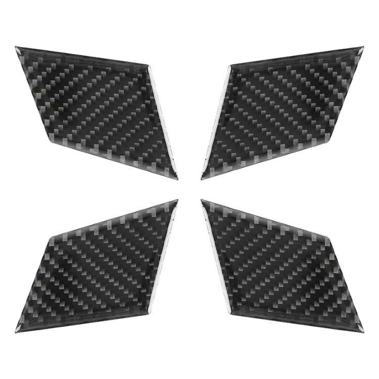 4 PCS Car Door Inner Handle Wrist Panel Carbon Fiber Decorative Sticker for Mercedes-Benz W204 2007-2013