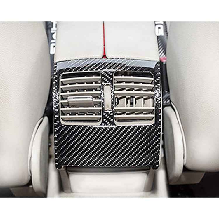 2 PCS Car Rear Air Outlet Frame Carbon Fiber Decorative Sticker for Mercedes-Benz W204 2007-2013