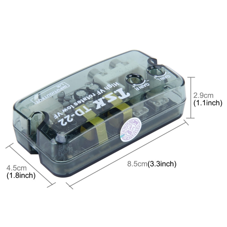 TSK TD-22 Car Stereo Speaker Level Converter, High VF Rotates Low VF, Car High VF Rotates Low VF Converter