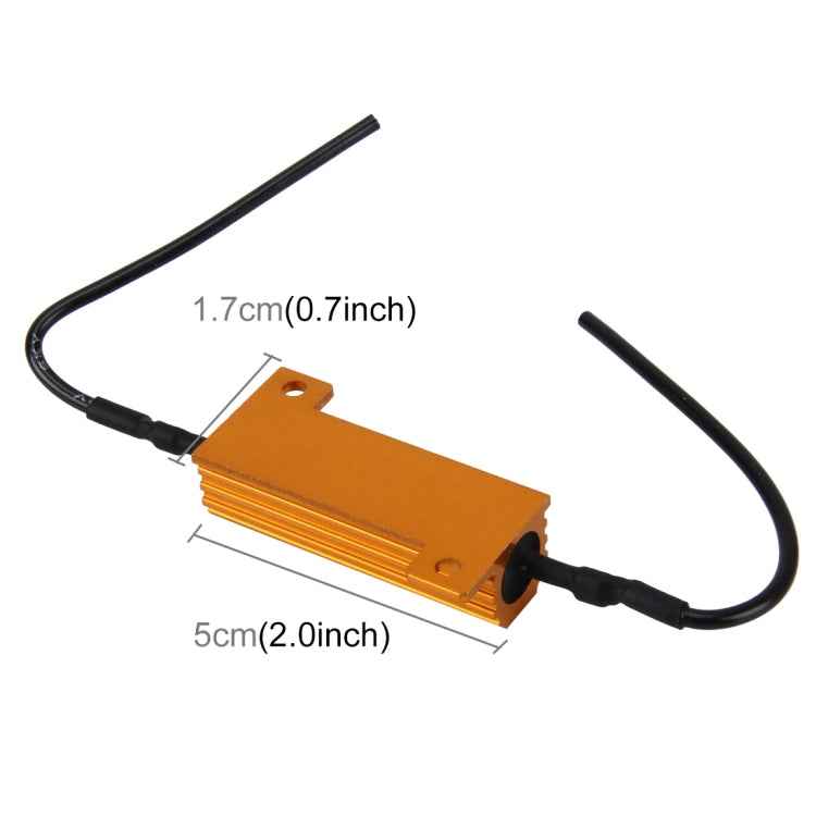 2 PCS Car Canbus Error Canceller Decoder Load Resistor LED 50W 6 Ohm No Blinking Decoder