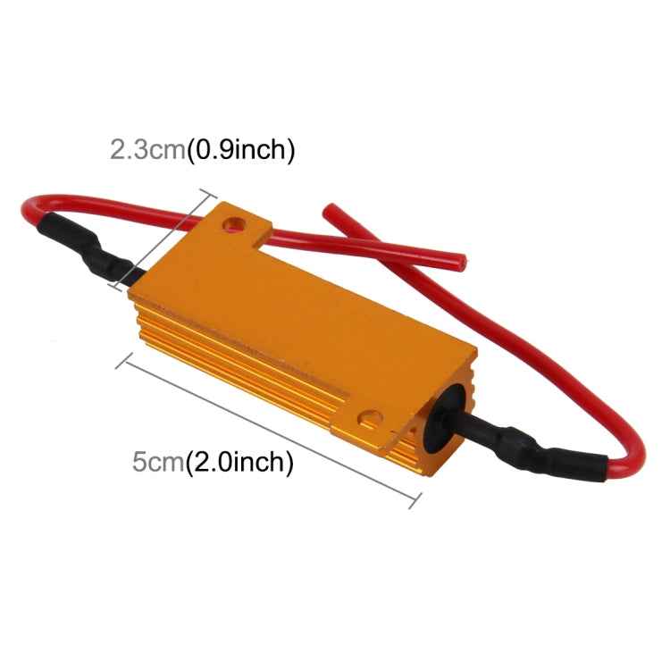 2 PCS Car Canbus Error Canceller Decoder Load Resistor LED 50W 8 Ohm No Blinking Decoder