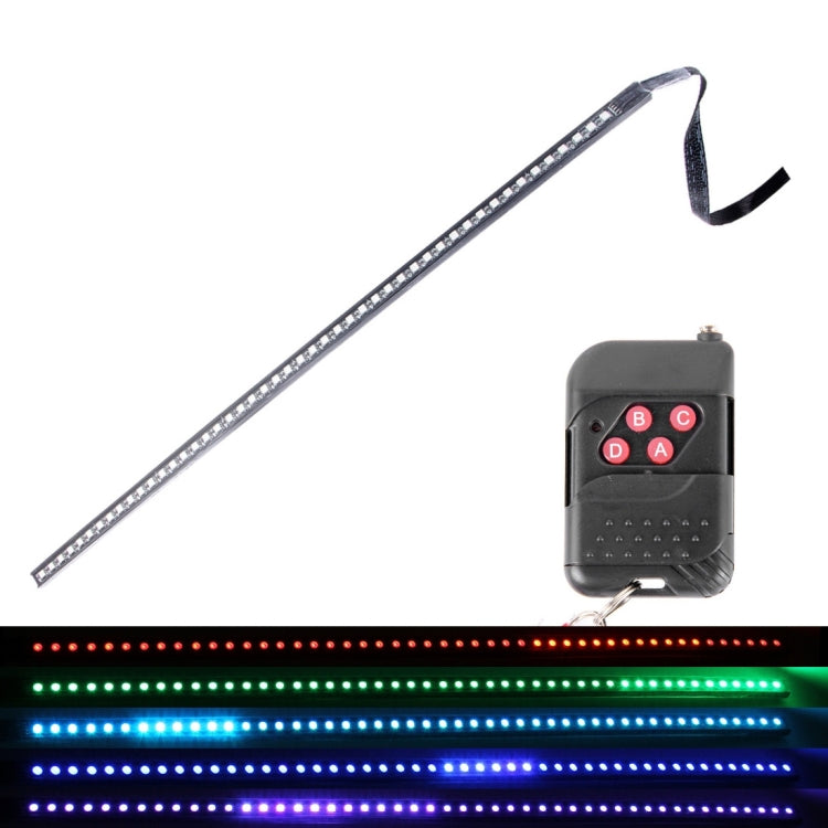 5050 20W 48 LED RGB Car Truck Remote Colorful Knight Rider LED Strobe Scanner Flash Strip Light, DC 12V Cable Length: 130cm