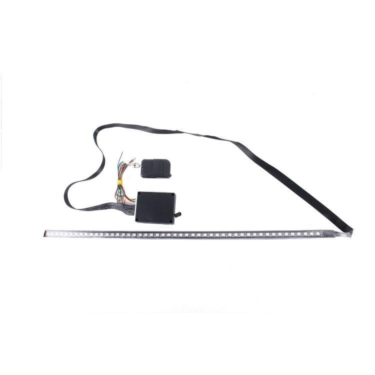 5050 20W 48 LED RGB Car Truck Remote Colorful Knight Rider LED Strobe Scanner Flash Strip Light, DC 12V Cable Length: 130cm