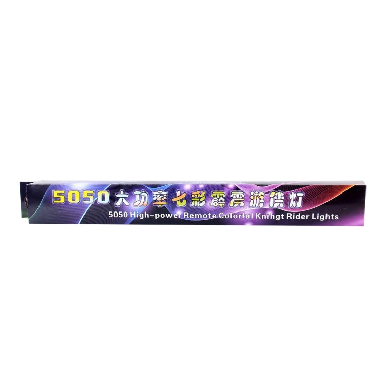 5050 20W 48 LED RGB Car Truck Remote Colorful Knight Rider LED Strobe Scanner Flash Strip Light, DC 12V Cable Length: 130cm