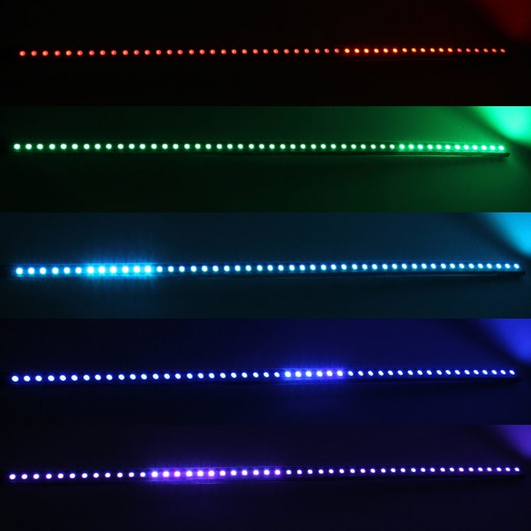 5050 20W 48 LED RGB Car Truck Remote Colorful Knight Rider LED Strobe Scanner Flash Strip Light, DC 12V Cable Length: 130cm