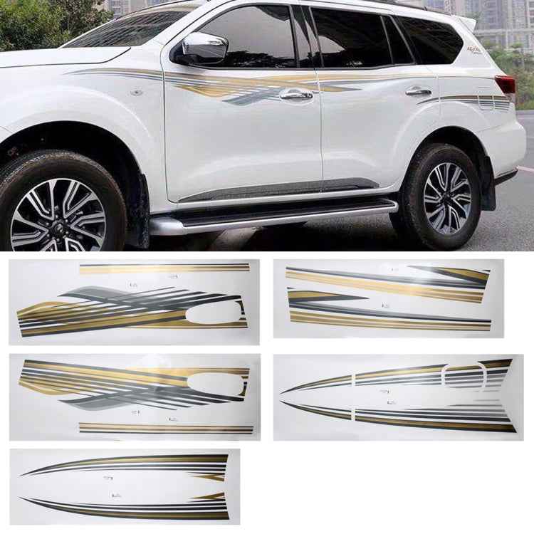 5 PCS SUV Body Decorative Strip Brand Car Streamline Shining Sticker for Nissan TERRA 2019
