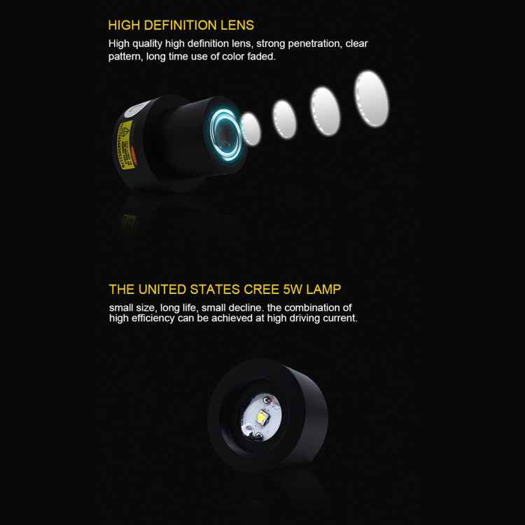 2 PCS DC 8-36V Ghost Shadow Courtesy Angel Wings Projection Lamp Car Door LED Welcome Lights