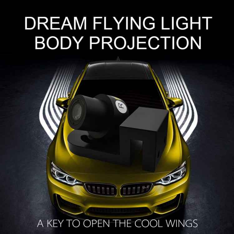 2 PCS DC 8-36V Ghost Shadow Courtesy Angel Wings Projection Lamp Car Door LED Welcome Lights
