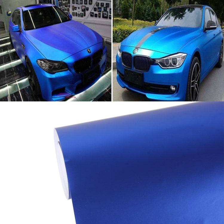8m * 0.5m Ice Blue Metallic Matte Icy Ice Car Decal Wrap Auto Wrapping Vehicle Sticker Motorcycle Sheet Tint Vinyl Air Bubble Sticker, 8m * 0.5m