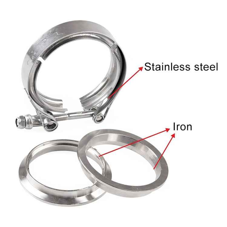 2.5 inch Car Turbo Exhaust Downpipe V-Band Clamp Stainless Steel 304 Flange Clamp