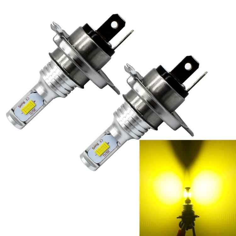 2 PCS H4 72W 1000LM 6000-6500K Super Bright White Light Car Fog LED Bulbs, DC 12-24V