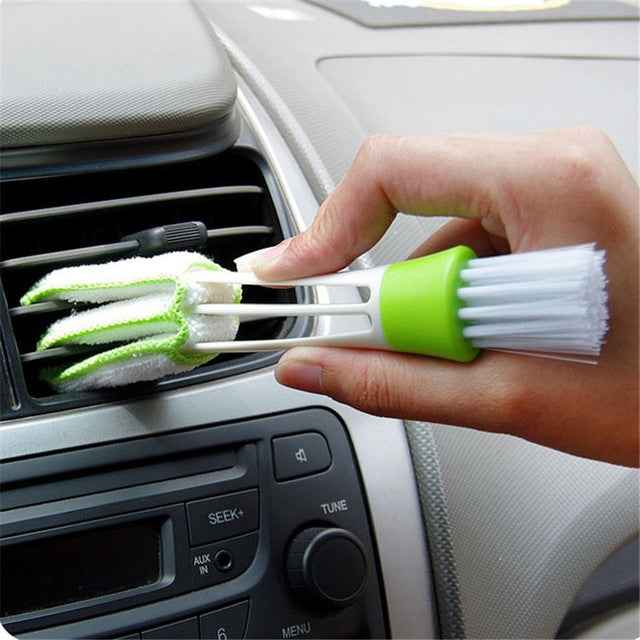 Clean Tool Dirt Duster Brush Dual Head for Car Air-Condition Vent Blind
