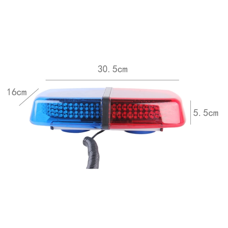 25W 240 LEDs Red Light + Blue Light Waterproof Strobe Light Dome Warning Light, DC 12V, Wire Length: 60cm, Red + Blue Light