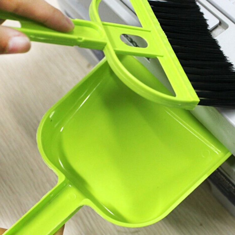 Mini Desktop Car Keyboard Sweep Cleaning Brush Small Broom Dustpan Set, 1 Set (Green), 1 Set (Blue), 1 Set (Magenta)