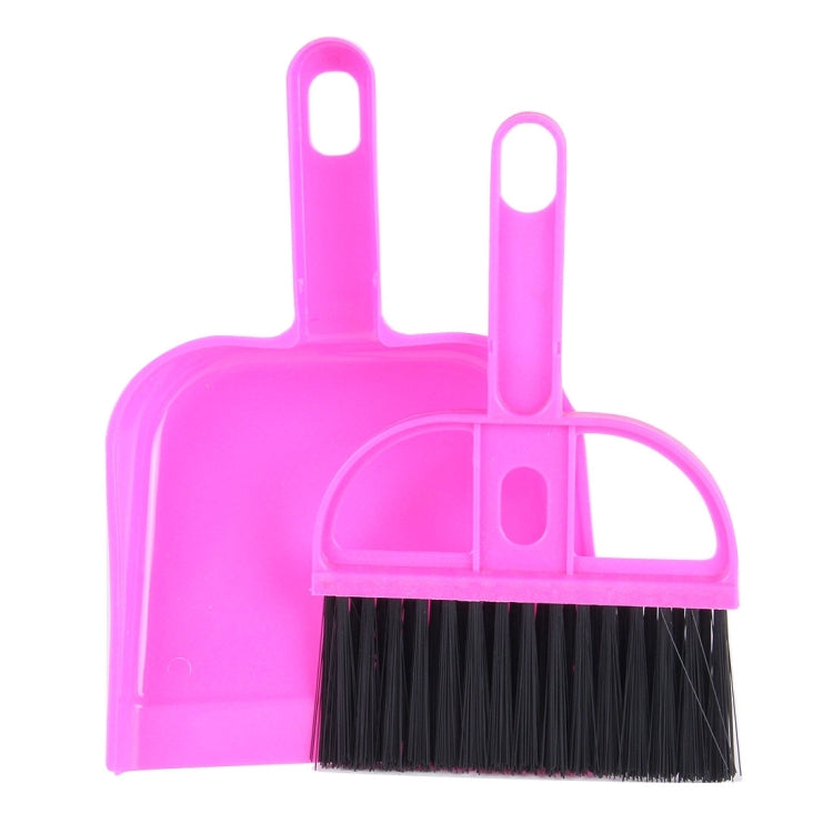 Mini Desktop Car Keyboard Sweep Cleaning Brush Small Broom Dustpan Set, 1 Set (Magenta), 1 Set (Green), 1 Set (Blue)