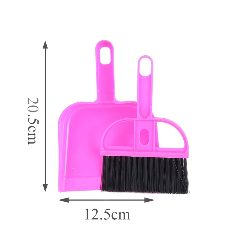 Mini Desktop Car Keyboard Sweep Cleaning Brush Small Broom Dustpan Set, 1 Set (Magenta), 1 Set (Green), 1 Set (Blue)