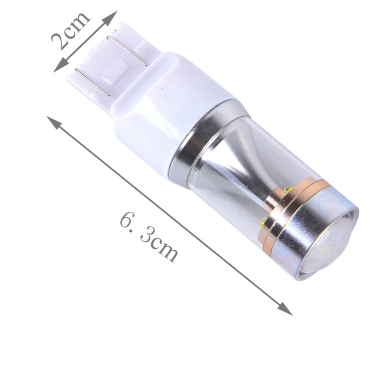 2 PCS T20/7443 350 LM 6000K Dual Wires 30W White Light 6 LED CREE Canbus Car Brake Light Bulb, DC 12V, T20