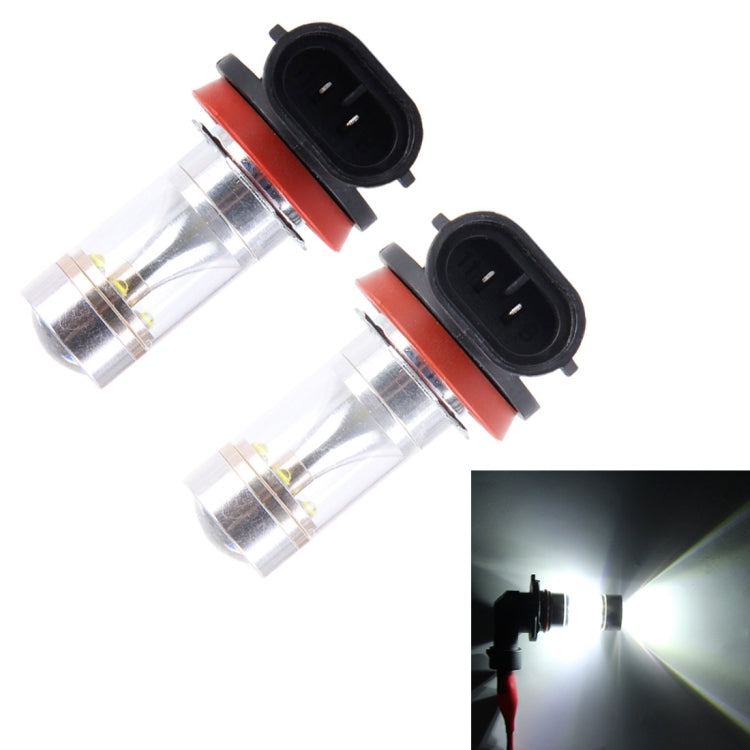 2 PCS H8/H11 30W 350 LM 6000K White Light CREE 6 LED Car Fog Light Bulb, DC 12V, H8/H11