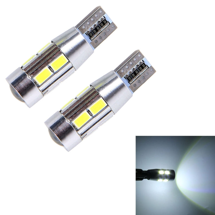 2 PCS T10 6W 10 SMD 5630 LED Error-Free Canbus Car Clearance Lights Lamp, DC 12V, 5630-10smd LED, 10 SMD 5630 LEDs