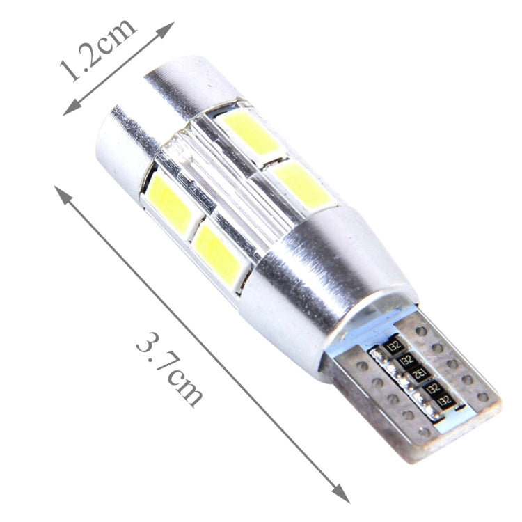 2 PCS T10 6W 10 SMD 5630 LED Error-Free Canbus Car Clearance Lights Lamp, DC 12V, 5630-10smd LED, 10 SMD 5630 LEDs