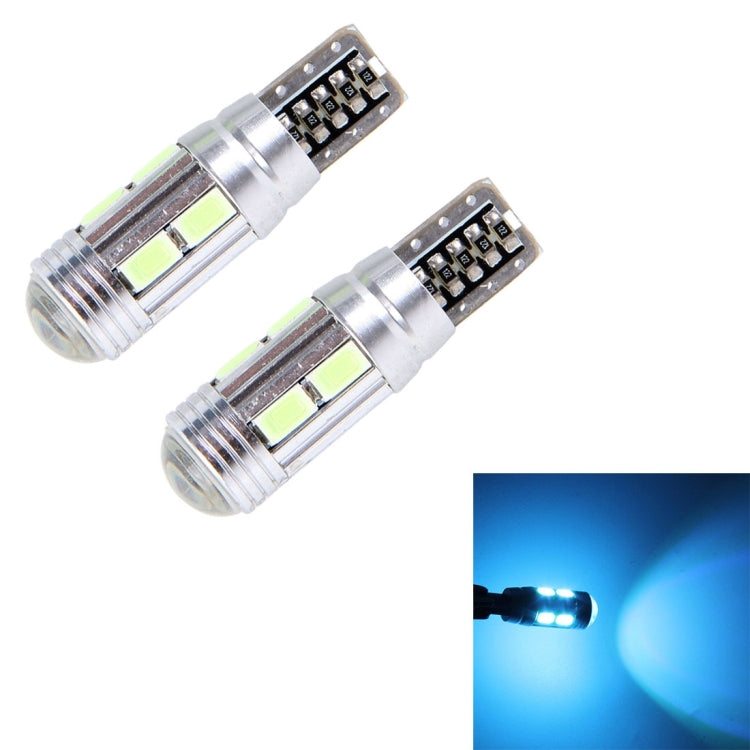 2PCS T10 6W Ice Blue Light 10 SMD 5630 LED Error-Free Canbus Car Clearance Lights Lamp, DC 12V, 2 PCS T10 6W