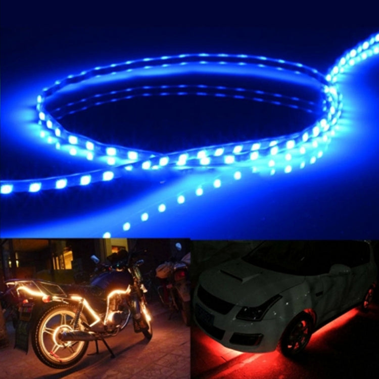 5 PCS Flow Style 45 LED 3528 SMD Waterproof Flexible Car Strip Light for Car Decoration, DC 12V, Length: 90cm, 90cm White, 90cm Yellow, 90cm Blue, 90cm Pink, 90cm Green, 90cm Ice blue, 90cm Red