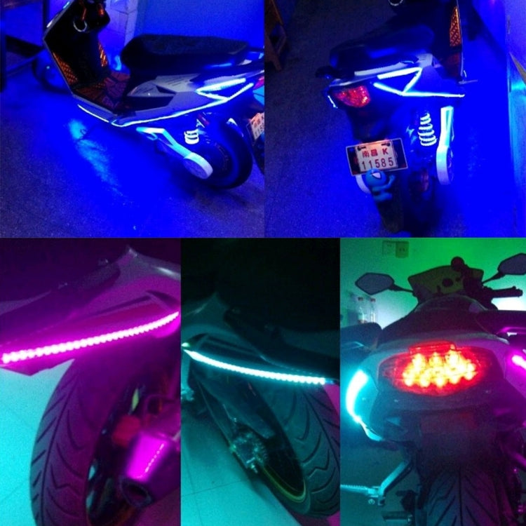 5 PCS Flow Style 45 LED 3528 SMD Waterproof Flexible Car Strip Light for Car Decoration, DC 12V, Length: 90cm, 90cm White, 90cm Yellow, 90cm Blue, 90cm Pink, 90cm Green, 90cm Ice blue, 90cm Red