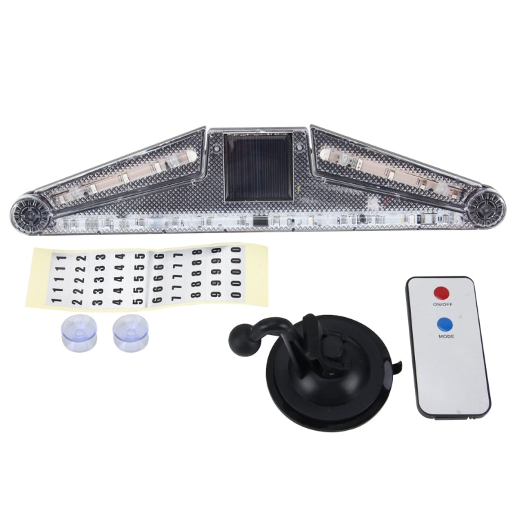 Solar Anti Collision Cupule Ranger Lamp Car Taillight LED Flash Warning Light Caution Light Foldable Solar Cupule Warning Lamp with Temporary Parking License, CS-N14