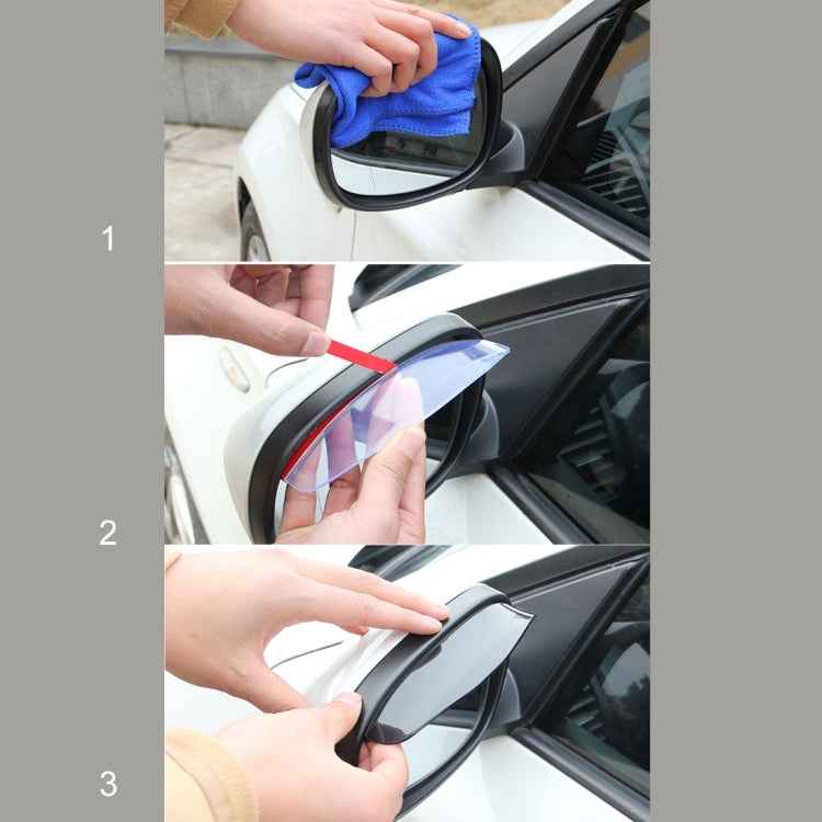 1 Pair Car Rearview Mirror Rain Blades Car Back Mirror Eyebrow Rain Cover Car Rearview Mirror Eyebrow Covers Flexible Protection Rainproof Decoration Accessories