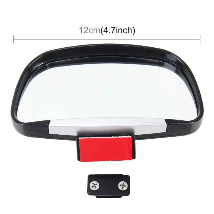 3R-081 Car Blind Spot Side View Wide Angle Convex Mirror Vision Collection Side View Mirror Blind Spot Mirror, 3R-081(Black), 3R-081(Silver)