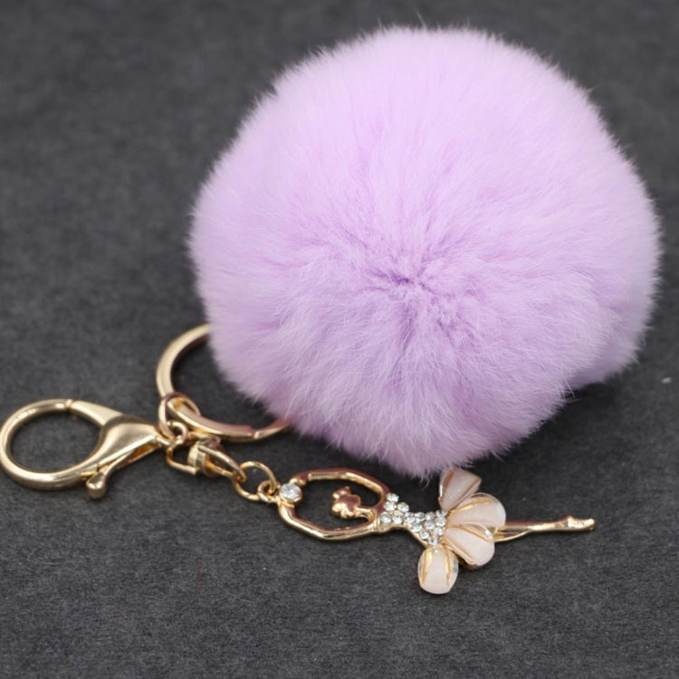 Ballet Golden Keychain Key Holder Key Chains Rings Holder Rex Rabbit Car Bag Pendant Fashion Bag Ornaments Pendant, Random Color Delivery, Rex Rabbit Shape