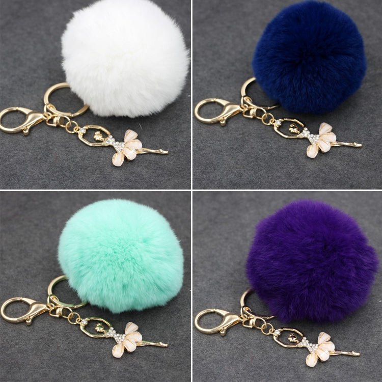Ballet Golden Keychain Key Holder Key Chains Rings Holder Rex Rabbit Car Bag Pendant Fashion Bag Ornaments Pendant, Random Color Delivery, Rex Rabbit Shape