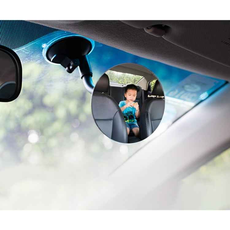 360 Degree Adjustable Car Interior Windshield Circular Blind Spot Mirror with Sucking Cup Holder
