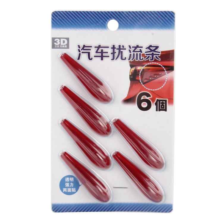 6 PCS Universal Resin Rear Spoiler Car Auto Rear Spoiler Exterior Rear Spoiler Kit Car Crash Strip Spoiler Routed Board Mute Rectifier Noise Reduction Spoiler