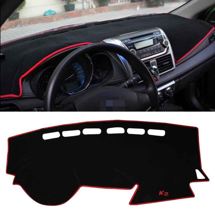 Left-hand Drive Car Light Instrument Panel Sunscreen Dashboard Mats Cover for Kia K2, Please Note Model and Year