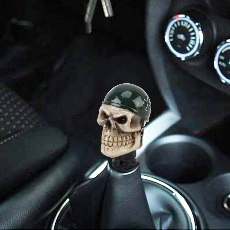Universal Skull With A Hat Shape Car Gear Shift Knob Modified Car Gear Shift Knob Auto Transmission Shift Lever Knob Resin Gear Knobs, Skull Head Shape 5
