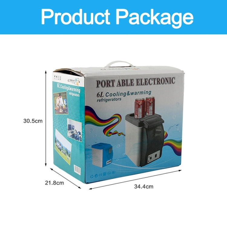 Car Auto 48W Portable Multi-Function Cooling and Warming 6L Low Noise Refrigerator for Car and Home, Cord Length: 1.8m, 6L Low Noise